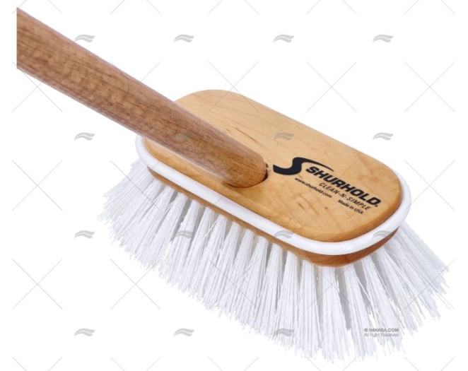 DECK BRUSH SOFT 150mm + WOOD HANDLE SHURHOLD