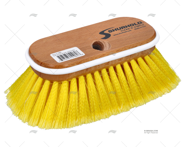 DECK BRUSH HARD 150mm + WOOD HANDLE SHURHOLD