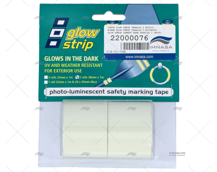 CINTA GLOW STRIP 38mmx1m 2 ROLLOS PSP TAPES