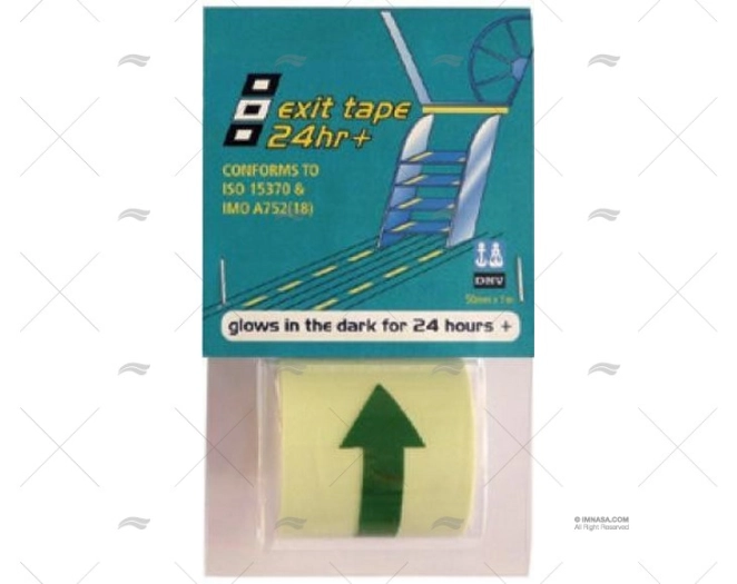 CINTA EXIT 50mmx10m CON FLECHAS PSP TAPES