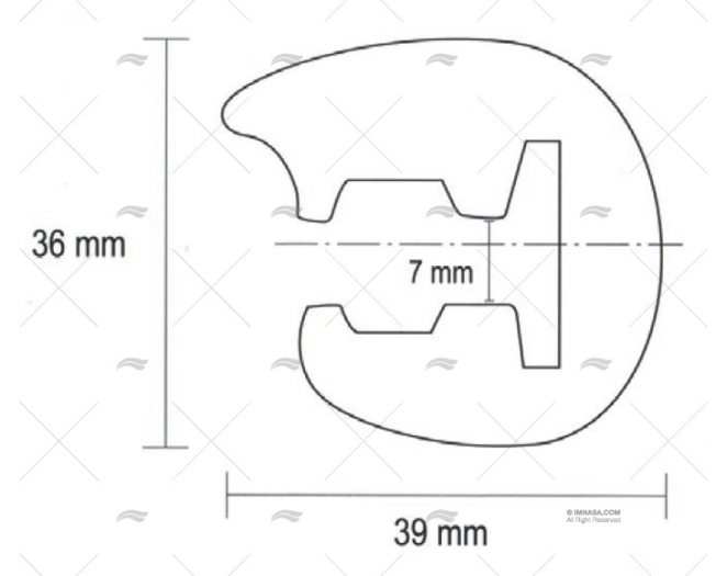 PERFIL PVC 35mm L35 NEGRO 24m (pv x m) TESSILMARE