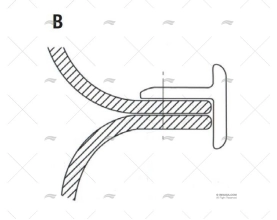 PVC PROFILE SUPPORT T 18 FOR L 35 24m TESSILMARE