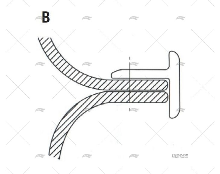 PVC PROFILE SUPPORT T 18 FOR L 35 24m TESSILMARE