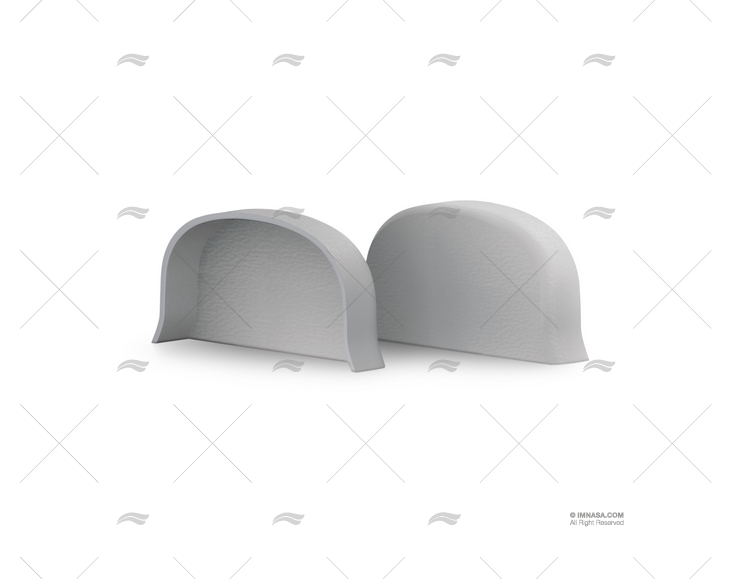 BUMPER H100 PVC END CAP GREY TESSILMARE