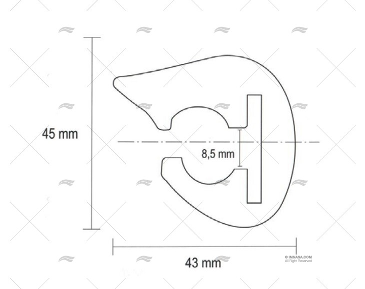 FENDER STRIP PVC L45 BLACK 24m/pv x m TESSILMARE