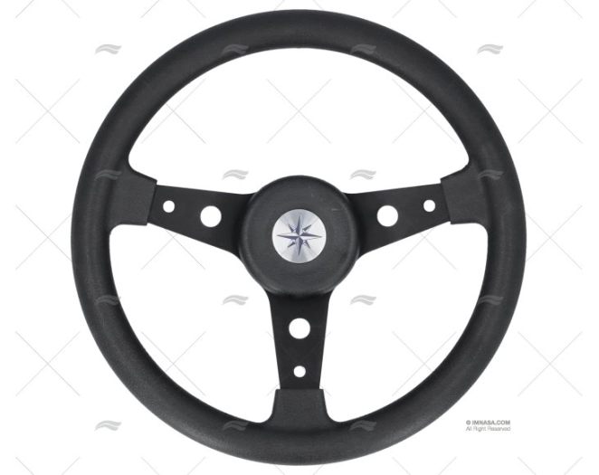 STEERING WHEEL DELFINO 340 BLACK 340mm VOLANTI LUISI