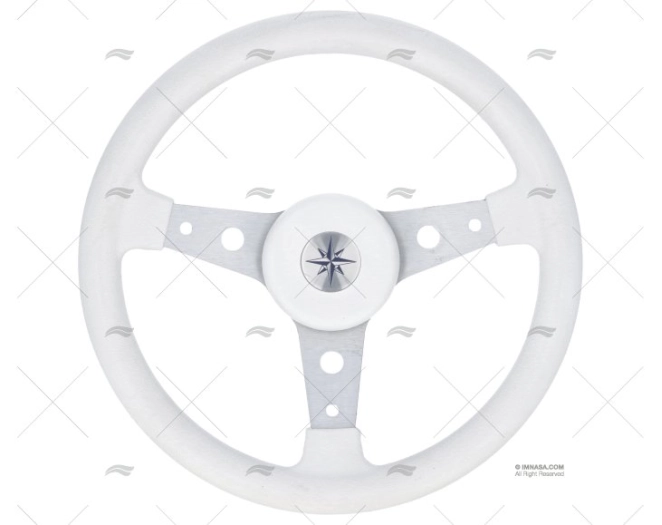 STEERING WHEEL DELFINO 340 WHITE 340mm VOLANTI LUISI