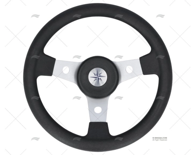 STEERING WHEEL DELFINO 310 BLCKALU 310mm VOLANTI LUISI