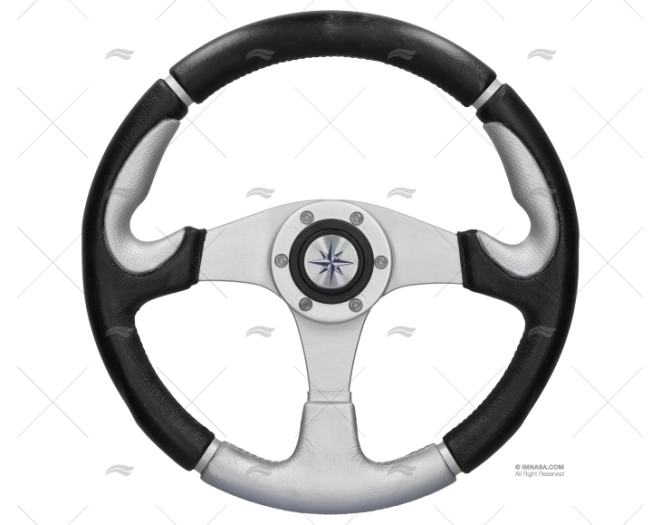 STEERING WHEEL ORION 355mm BLACK/GREY VOLANTI LUISI