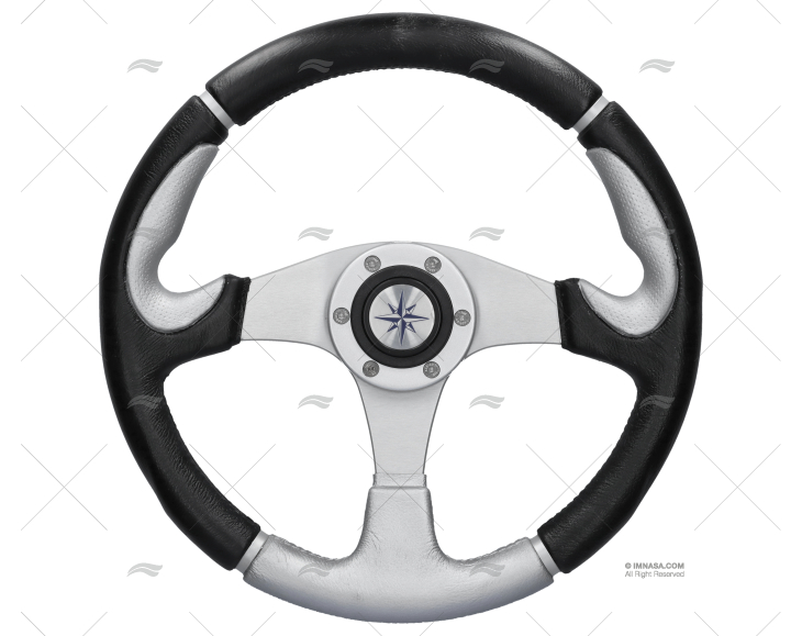 STEERING WHEEL ORION 355mm BLACK/GREY VOLANTI LUISI