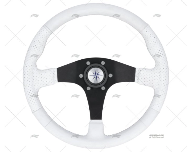 STEERING WHEEL AMALFI 355mm WHITE VOLANTI LUISI