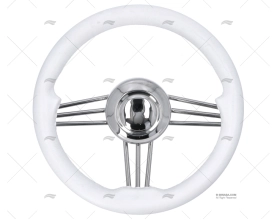 STEERING WHEEL POLYURETHANE WHITE 350mm SAVORETTI ARMANDO