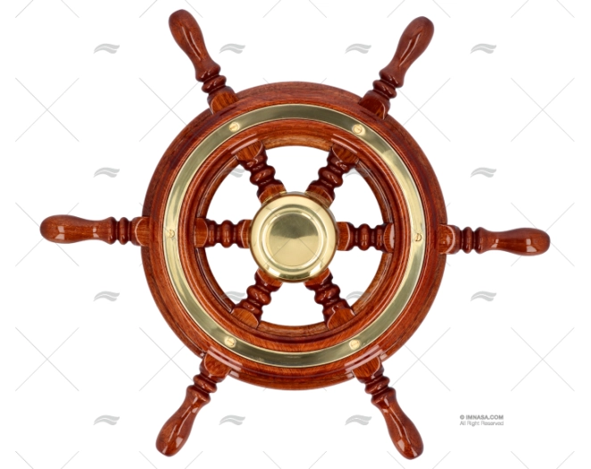 STEERING WHEEL IN WOOD/BRASS ¤370