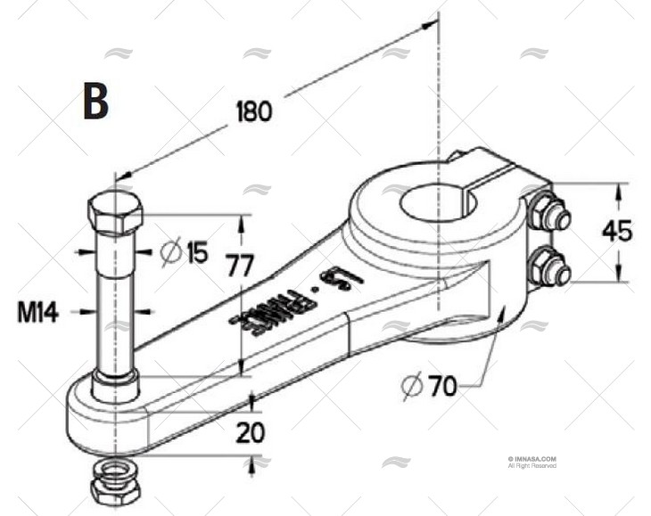 TIE ROD LS 50P LECOMBLE SCHMITT