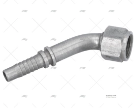 RACCORD FEMELLE GAZ 45º    T3/8  - F3/8