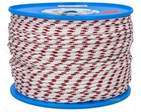 PRE-STRETCHED HALYARD 6mm WHITE/RED MEYER