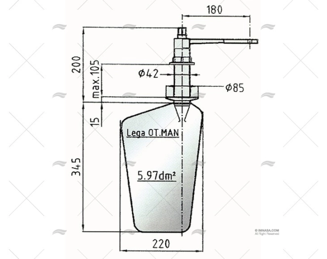 RADICE RUDDER 16/6P ELICHE RADICE