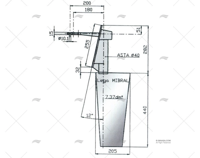 RADICE RUDDER 16/7S-12║ ELICHE RADICE