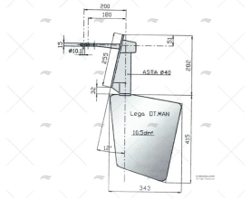 GOUVERNAIL DE SAFRAN RADICE 14/10S-12º ELICHE RADICE