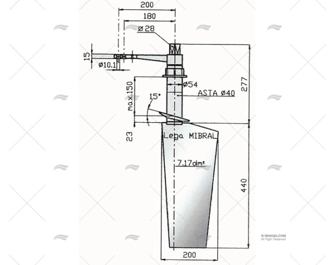 GOUVERNAIL DE SAFRAN RADICE 16/7 V ELICHE RADICE