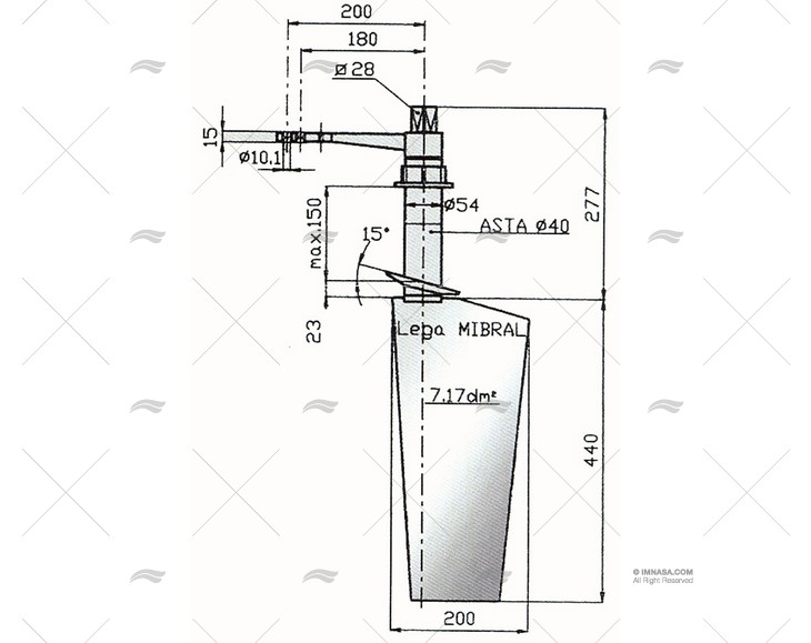 GOUVERNAIL DE SAFRAN RADICE 16/7 V ELICHE RADICE