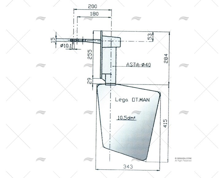 GOUVERNAIL DE SAFRAN RADICE 14/10S-0º ELICHE RADICE