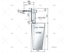 GOUVERNAIL DE SAFRAN RADICE 16/11S-0º ELICHE RADICE