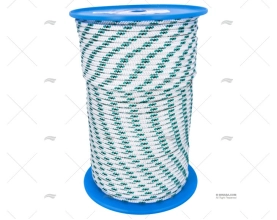 PRE-STRETCHED HALYARD 8mm WHITE/GREEN MEYER