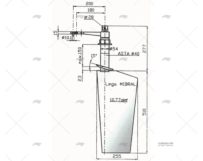 RADICE RUDDER 16/11V ELICHE RADICE