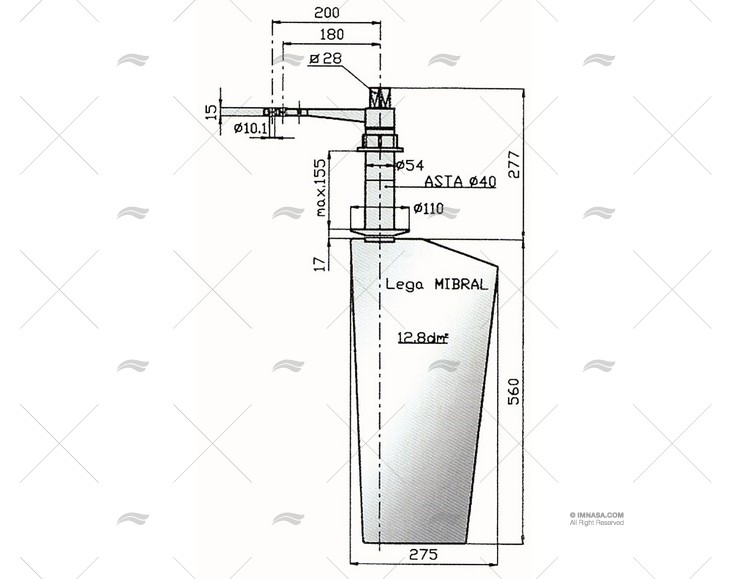 RADICE RUDDER 16/13P ELICHE RADICE