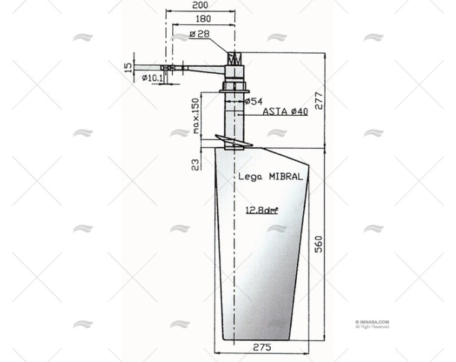 RADICE RUDDER 16/13V ELICHE RADICE