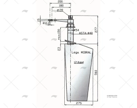 GOUVERNAIL DE SAFRAN RADICE 16/13 V ELICHE RADICE