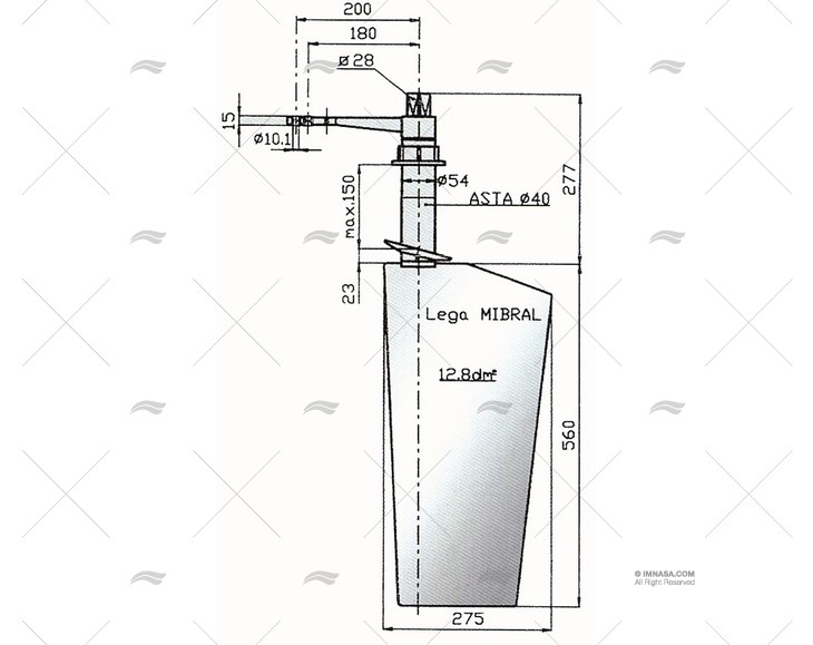 GOUVERNAIL DE SAFRAN RADICE 16/13 V ELICHE RADICE