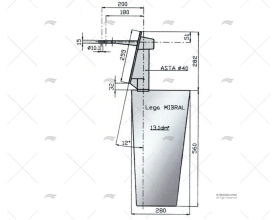 GOUVERNAIL DE SAFRAN RADICE 16/13S-12º ELICHE RADICE