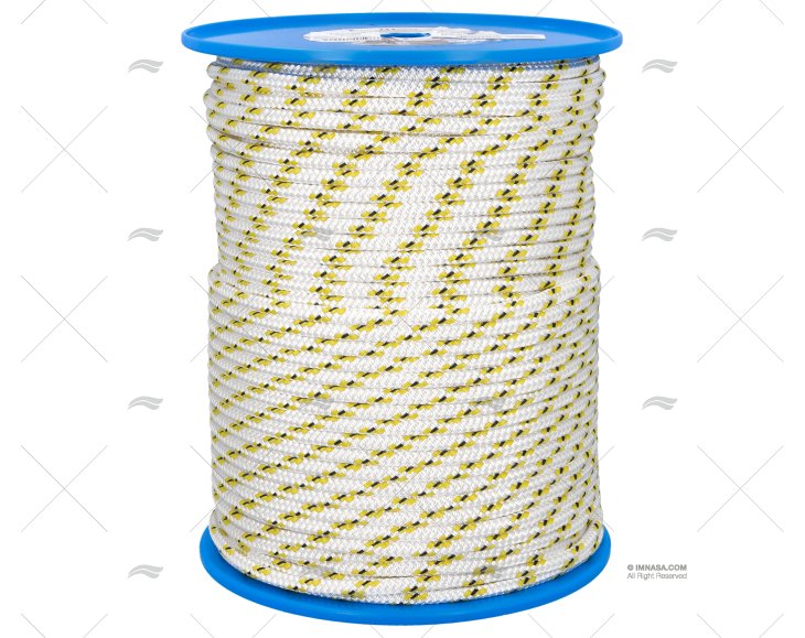 PRE-STRETCHED HALYARD 8mm WHITE/YELLOW MEYER