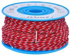 POLIESTER REEL RED/WHITE/BLUE 2mm 20m MEYER