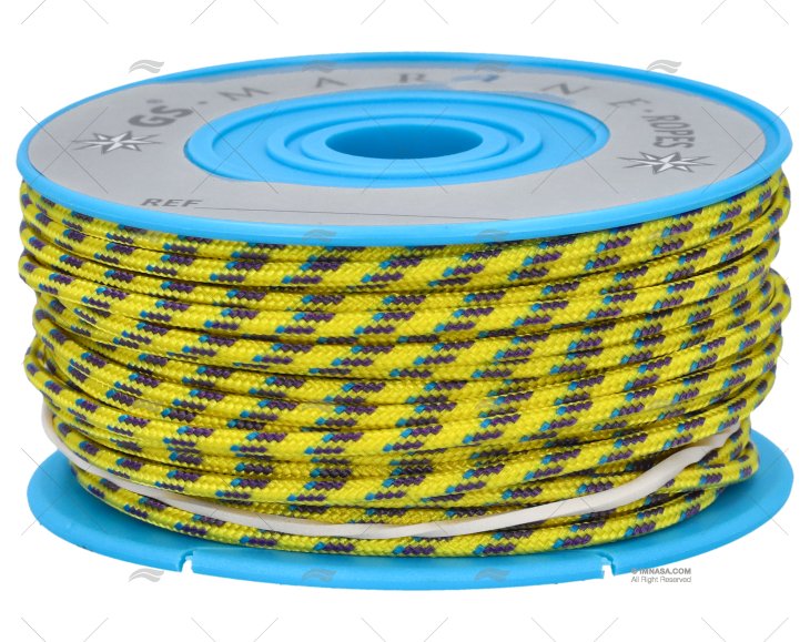 POLIESTER REEL YELLOW/VIOLET/BLUE 20m MEYER