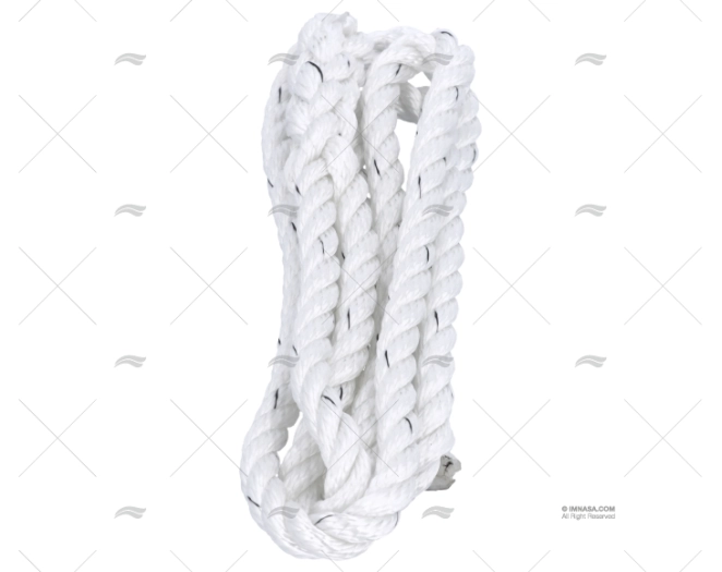 FENDER ROPE WHITE 10mm 1,5m W/BEND