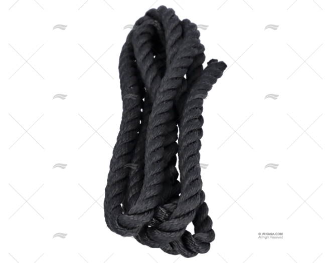 CORDAGE P/DEFENSE NOIR 08m 1,5m A/EPISSU