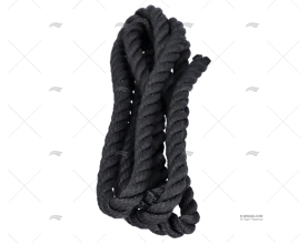 CORDAGE P/DEFENSE NOIR 08m 1,5m A/EPISSU