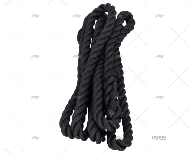 CORDAGE P/DEFENSE NOIR 12m 2,3m A/EPISSU MEYER