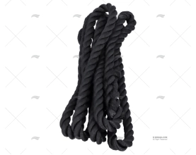 CORDAGE P/DEFENSE NOIR 12m 2,3m A/EPISSU