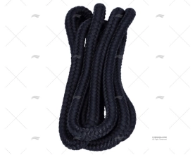 FENDER ROPE BLACK 12mm 2.5m W/BEND