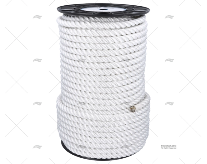 MOORING ROPE WHITE 22mm HIGH