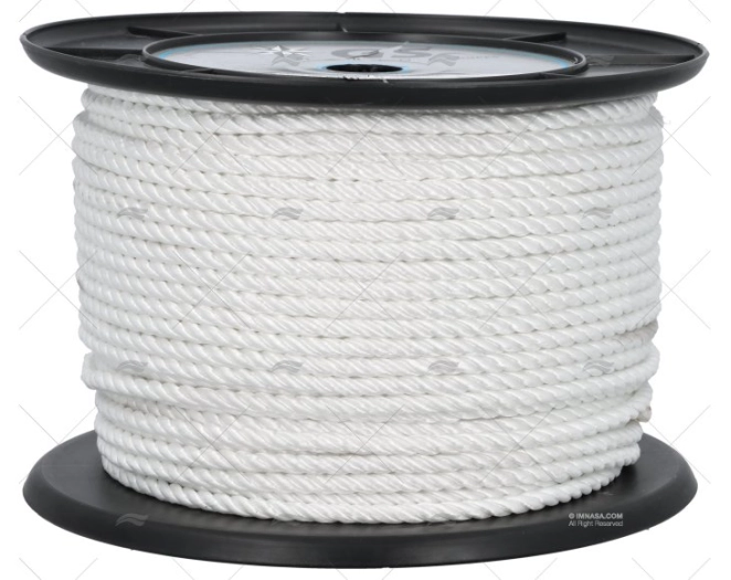 CORDAGE POLYESTER BLANC 6MM