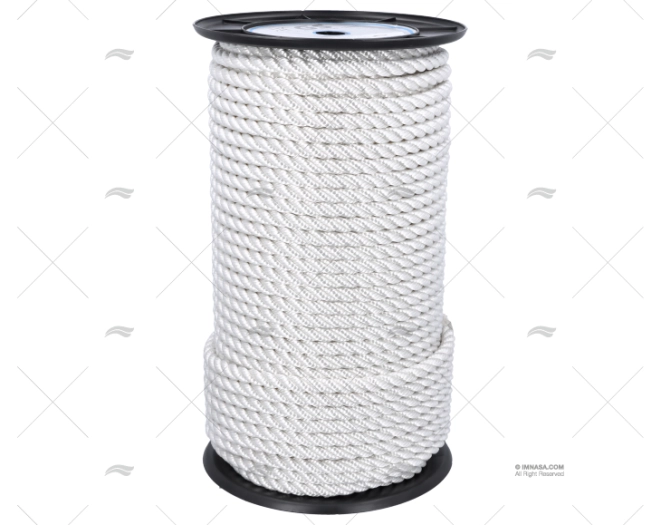 CORDAGE POLYESTER BLANC 12MM