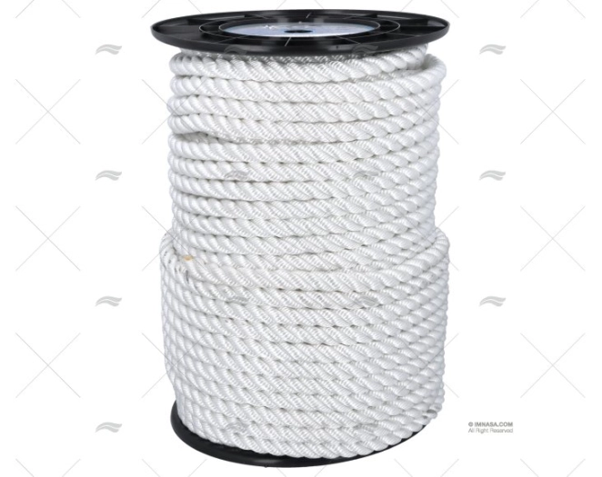 CORDAGE POLYESTER BLANC 18MM