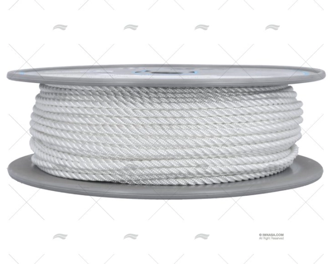 MOORING ROPE WHITE 6mm HIGH STRENGTH