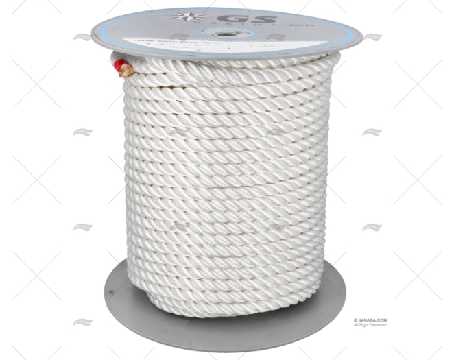 MOORING ROPE WHITE 14mm HIGH