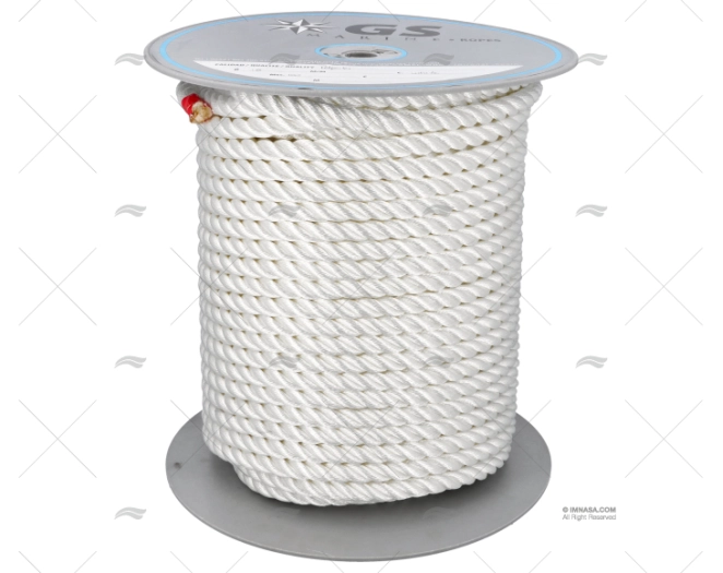 MOORING ROPE WHITE 22mm HIGH